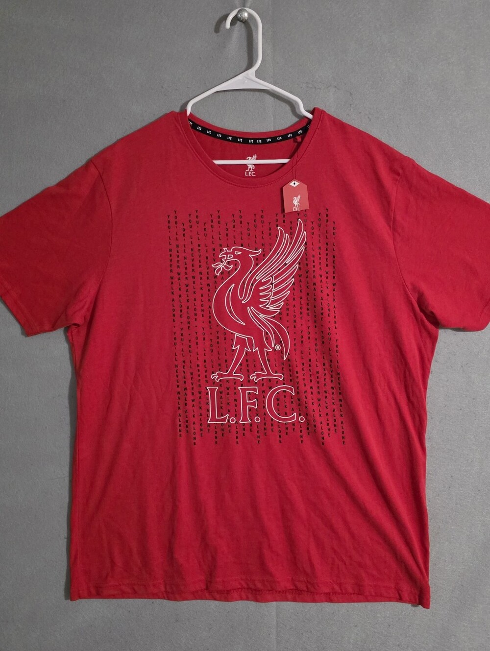 NWT Liverpool FC You'll Never Walk Alone Forever Red Liver Bird T Shirt Size 3XL